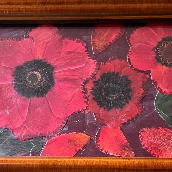 Vintage Wooden Music Box with Original Decoupage Art Insert, Photo Frame Box - Picture 8 of 10